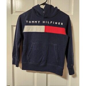 Tommy Hilfiger Big Boys Exploded Flag Pullover Hoodie Size Small